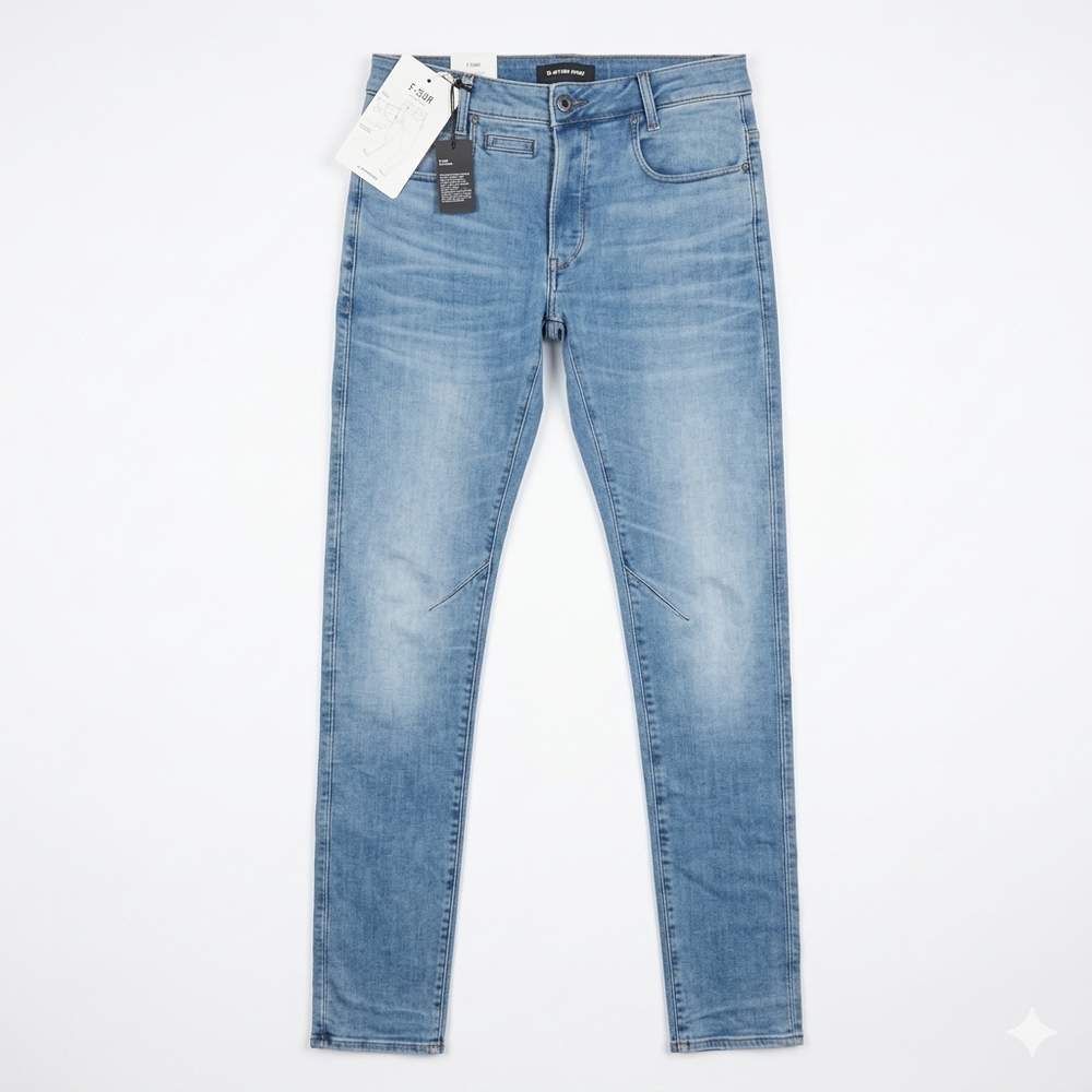 NWT G-Star RAW D Slim Jeans Men’s Light Wash Blue Denim 32x36
